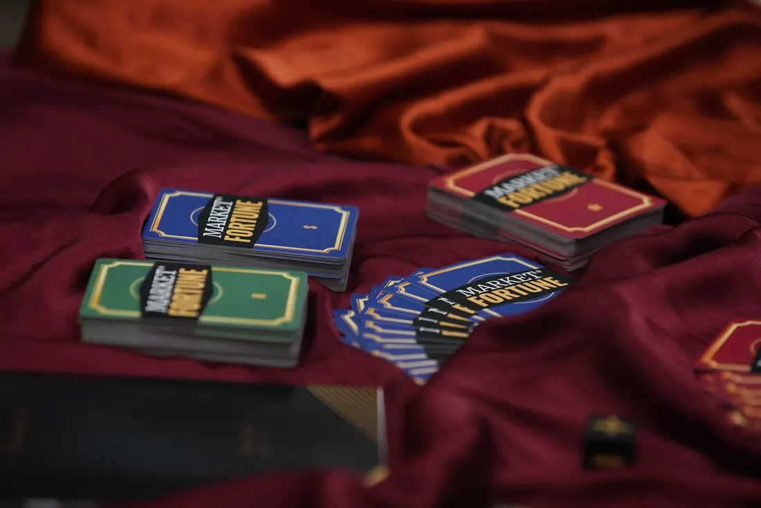 Market Fortune cards on the table